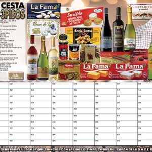 Cesta de navidad para sorteo 32c (3 pisos) – paleta serrana, cutty sark, cava y vinos