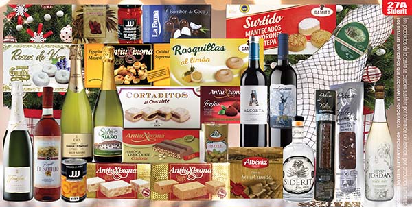 Cesta de Navidad para Sorteo 27A (2 Pisos) – Paleta Serrana, Gin Siderit, Cava y Surtido Premium - Imagen 2