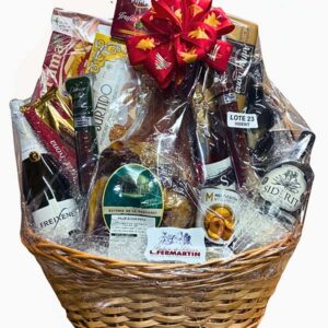 Cesta de Navidad 23 – Paleta Serrana, Gin Siderit, Cava Freixenet y Surtido Premium