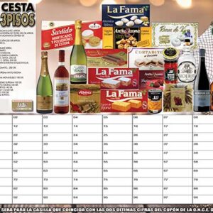 Cesta de navidad para sorteo 32b (3 pisos) – paleta serrana, gin siderit, chivas 12, cava y vinos