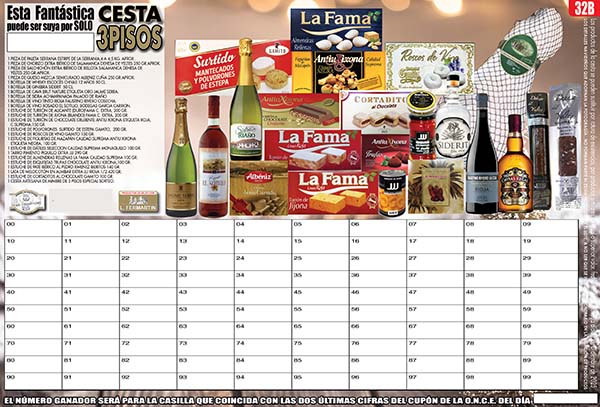 Cesta de navidad para sorteo 32b (3 pisos) – paleta serrana, gin siderit, chivas 12, cava y vinos